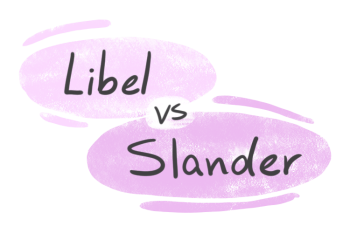 "Libel" vs. "Slander" in English