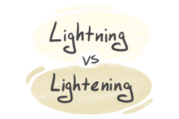 "Lightning" vs. "Lightening" in English