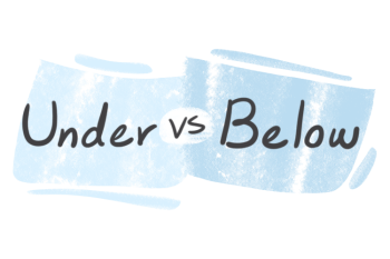 "Under" vs. "Below" in the English Grammar