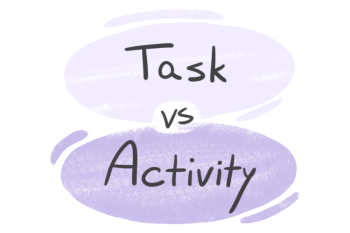 "Task" vs. "Activity" in English