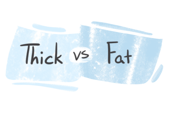"Thick" vs. "Fat" in English