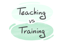 "Teaching" vs. "Training" in English