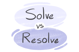 "Solve" vs. "Resolve" in English
