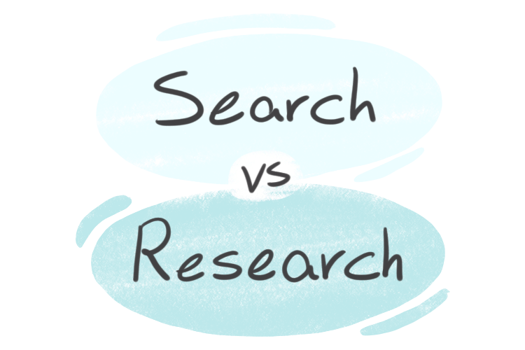 "Search" vs. "Research" in English