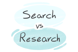 "Search" vs. "Research" in English