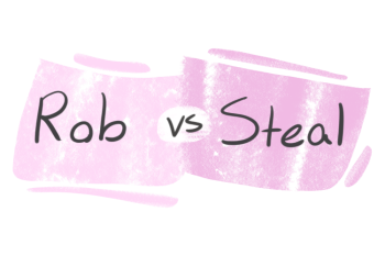 "Rob" vs. "Steal" in English