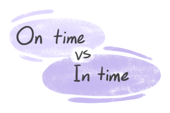 "On time" vs. "In time" in English