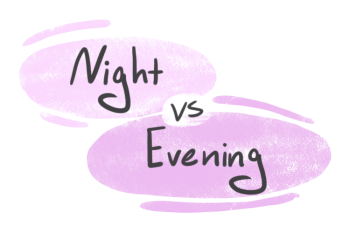 "Night" vs. "Evening" in English
