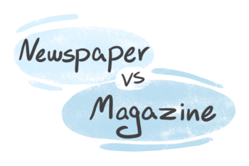 "Newspaper" vs. "Magazine" in English