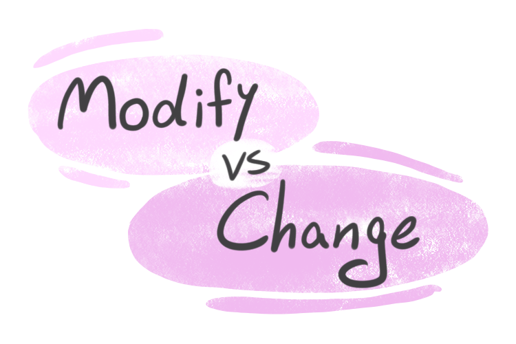 "Modify" vs. "Change" in English