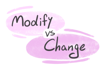 "Modify" vs. "Change" in English