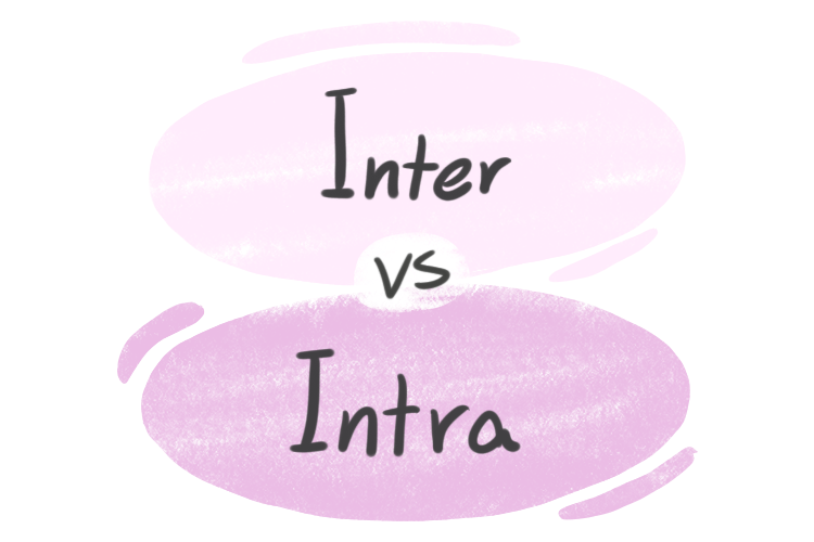 "Inter" vs. "Intra" in English