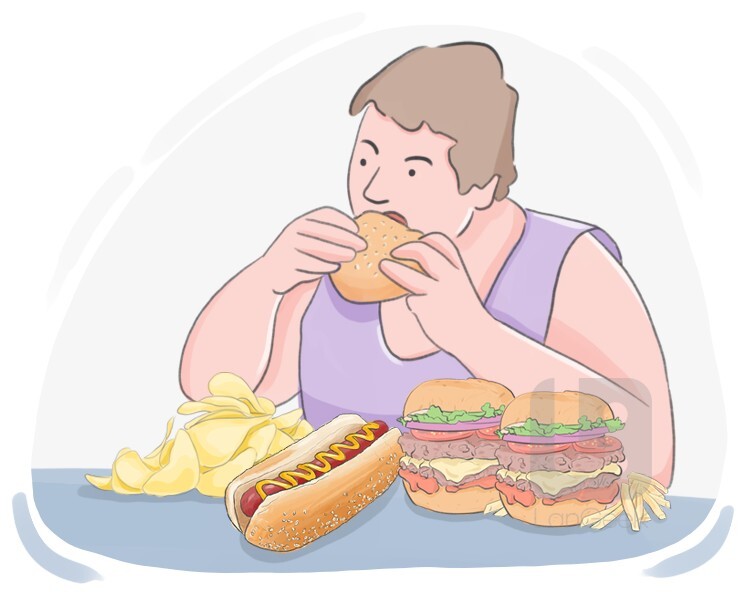 overeating definition and meaning