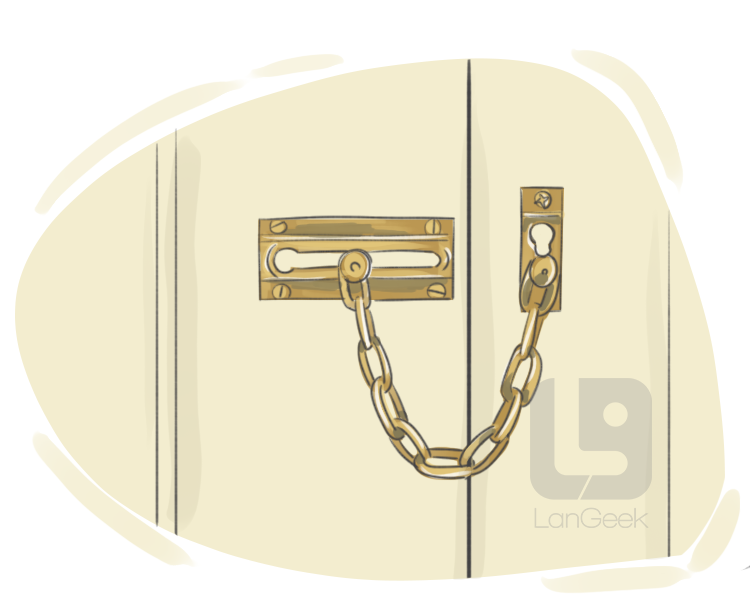 door chain definition and meaning
