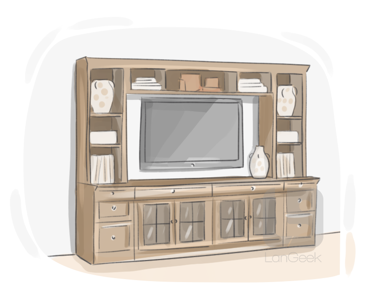 entertainment center definition and meaning