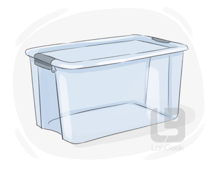plastic storage container definition and meaning
