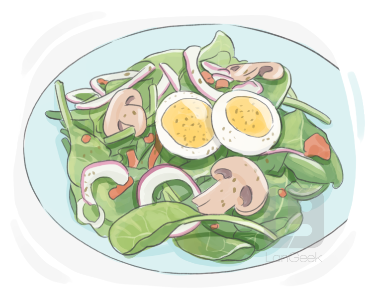 spinach salad definition and meaning