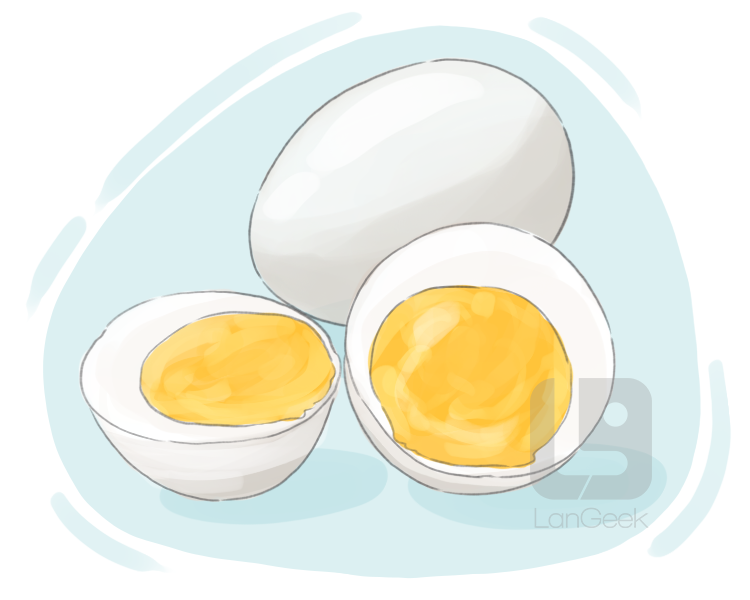 hard-cooked egg definition and meaning