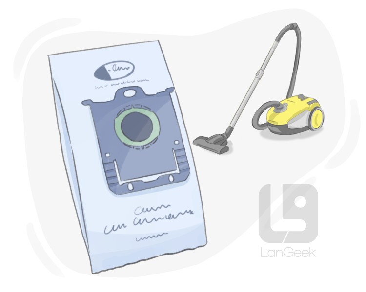 vacuum cleaner bag definition and meaning