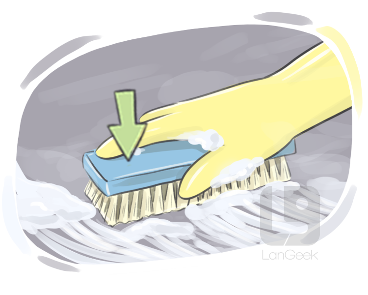 scrubbing brush definition and meaning
