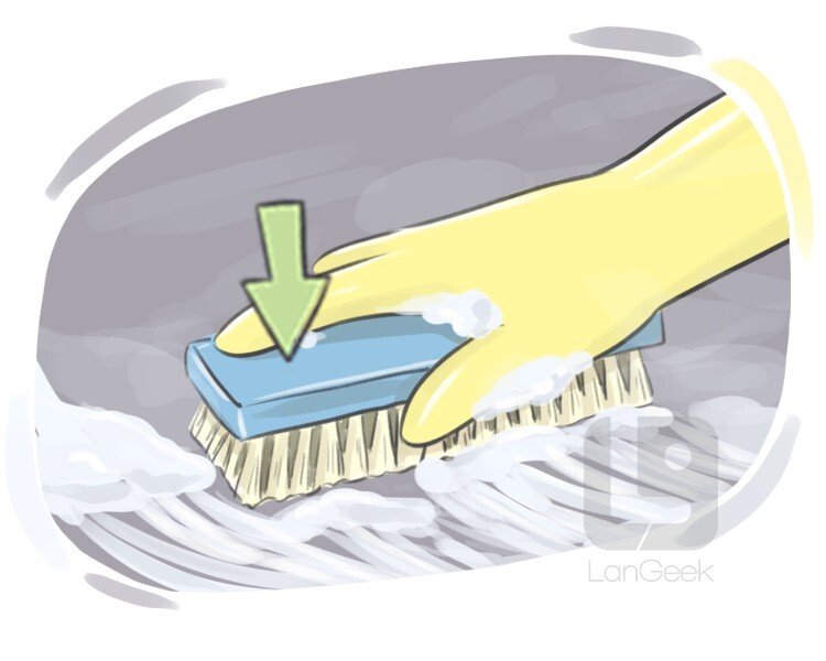 scrubbing brush definition and meaning