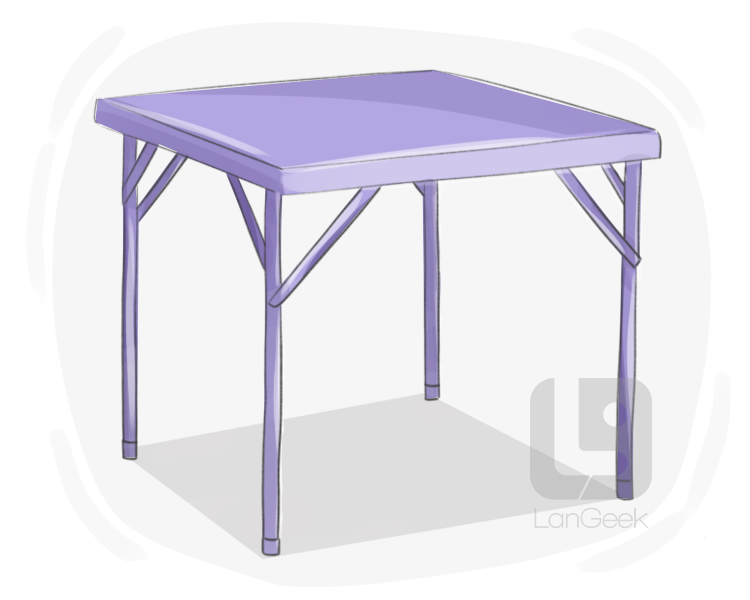 folding card table definition and meaning