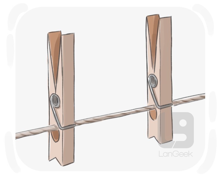 Definition & Meaning of "Clothespin" | LanGeek