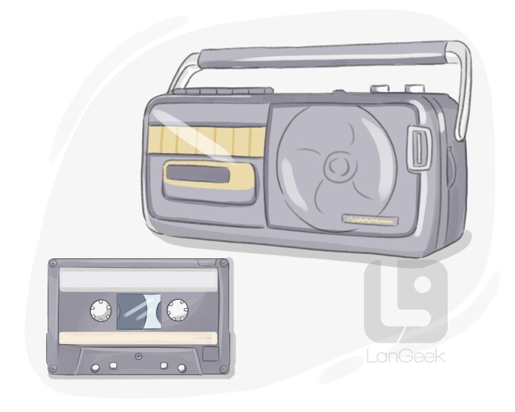 portable cassette player definition and meaning