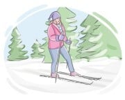 cross-country skiing