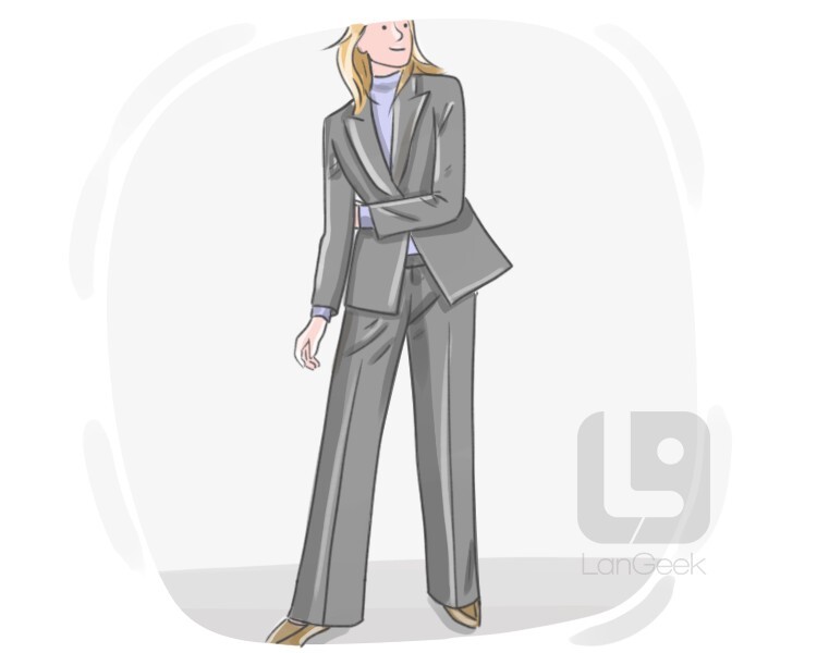 Formal Pantsuit for Business Women, Tall Women Pantsuit and Padded