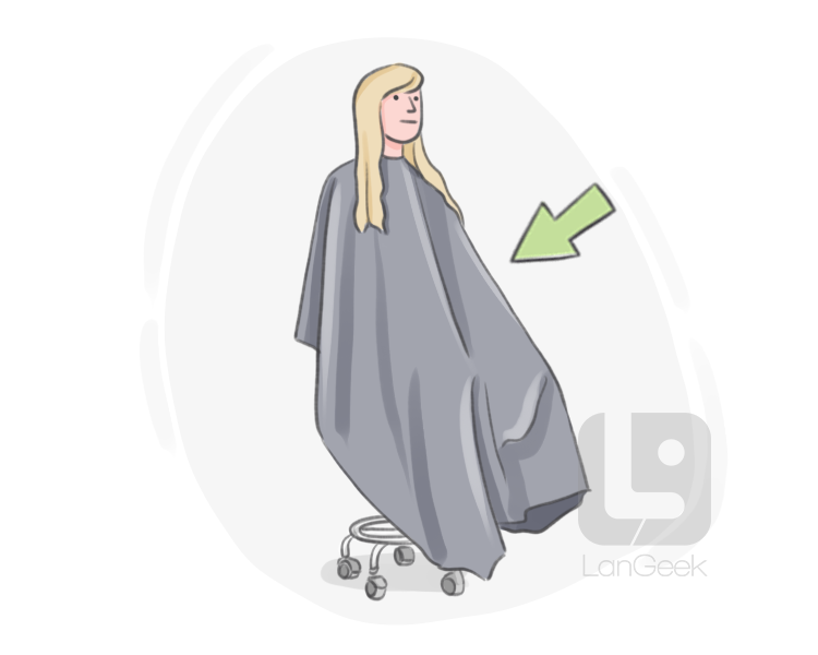 hair cutting cape definition and meaning