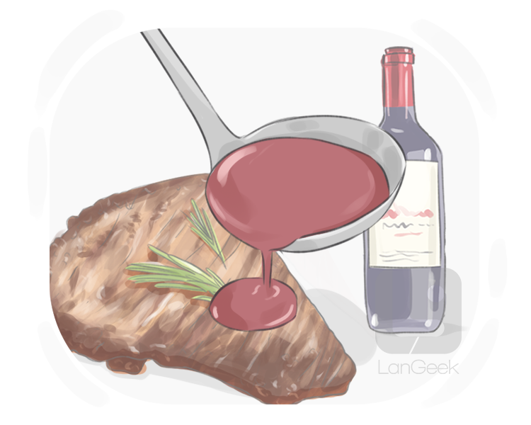 wine sauce definition and meaning