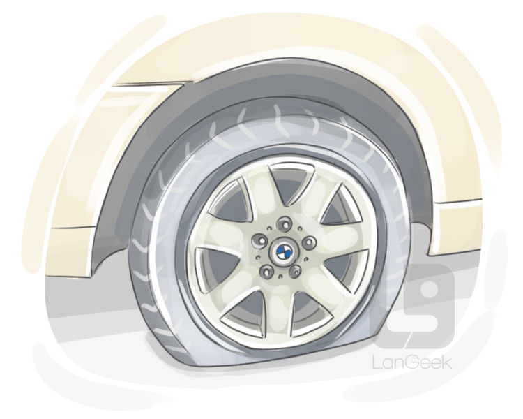 flat tire definition and meaning