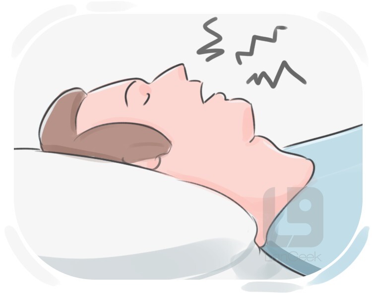 snoring definition and meaning