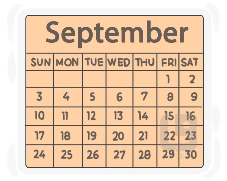 September definition and meaning