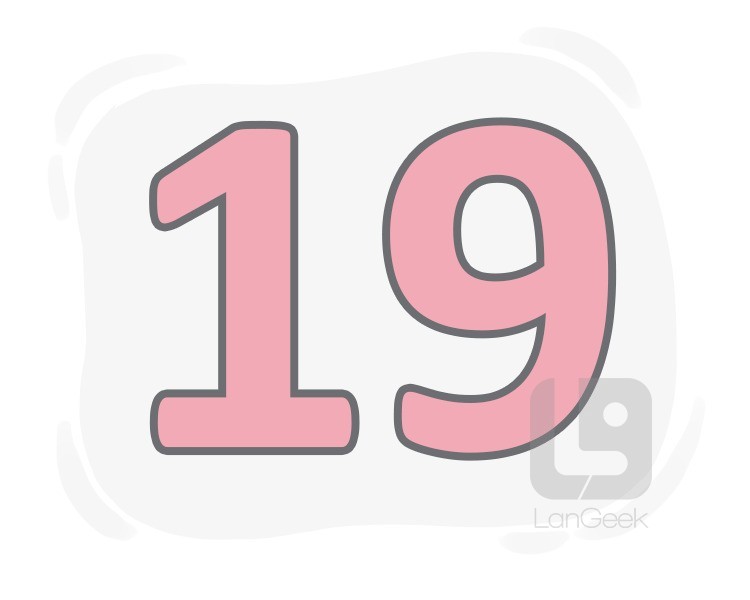 number 19 pink