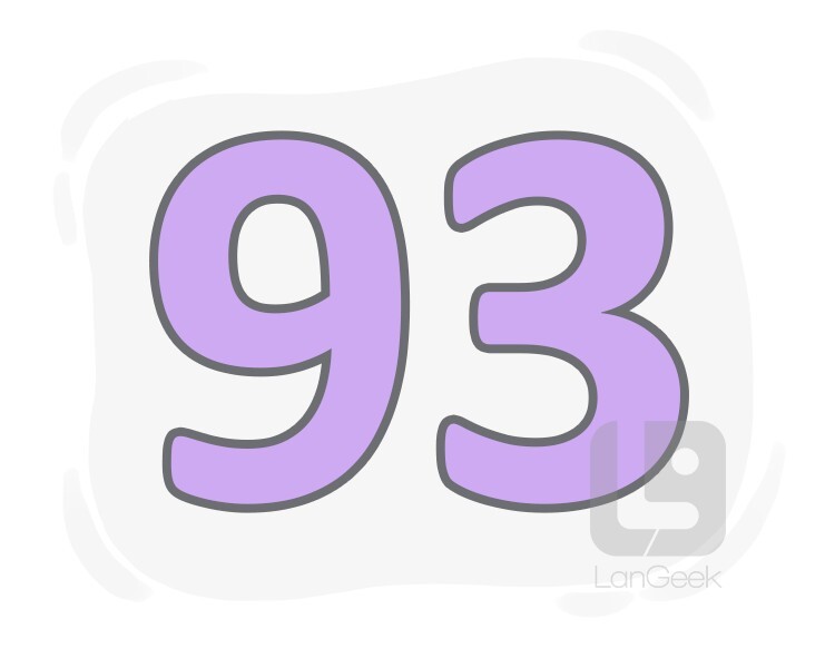 ninety-three definition and meaning