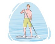 paddleboarding