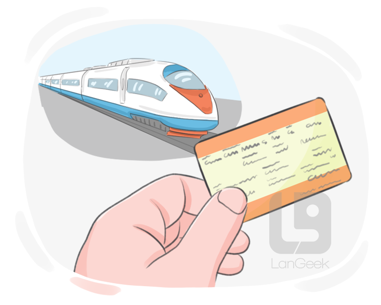 train ticket definition and meaning
