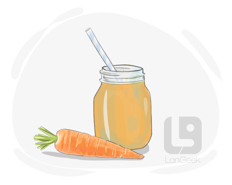 carrot juice definition and meaning