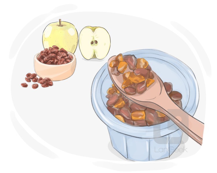 Definition meaning of mincemeat langeek