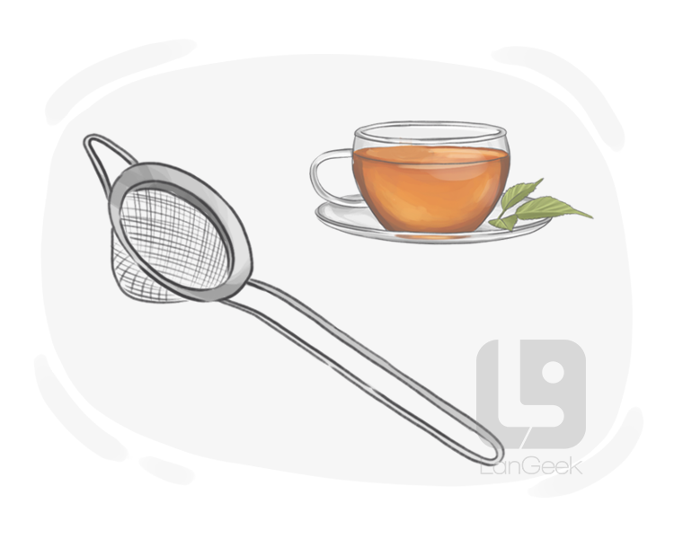 tea strainer definition and meaning