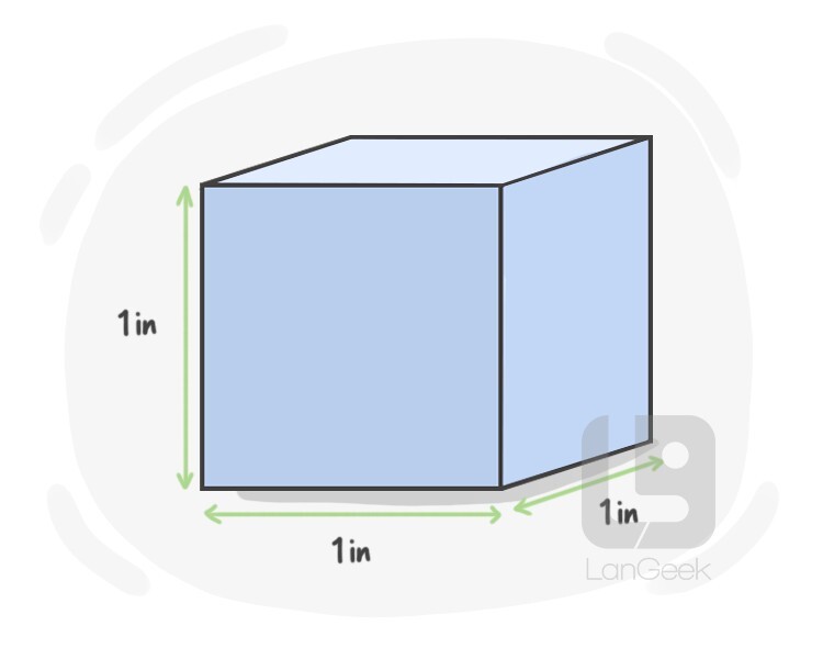 cubic inch definition and meaning