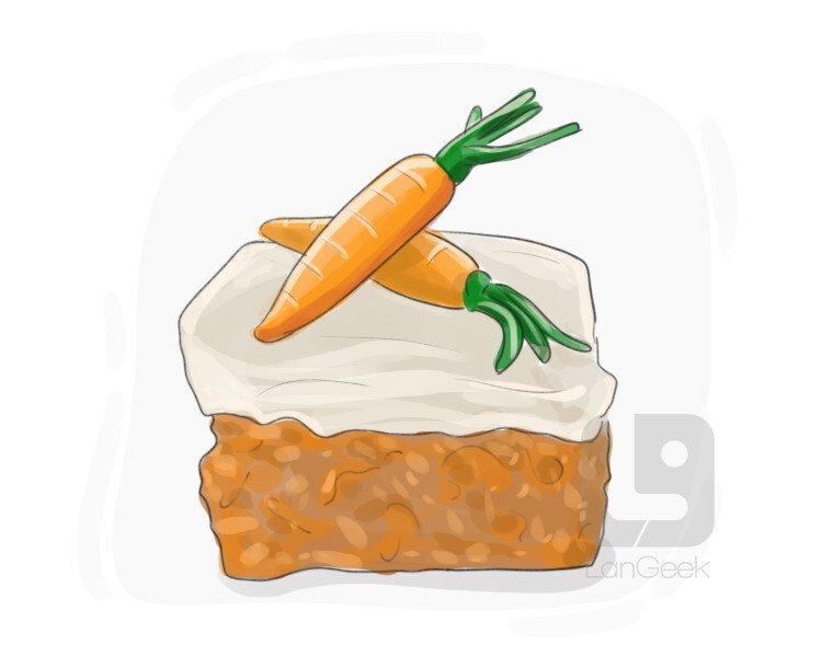 Definition & Meaning of "Carrot cake" LanGeek