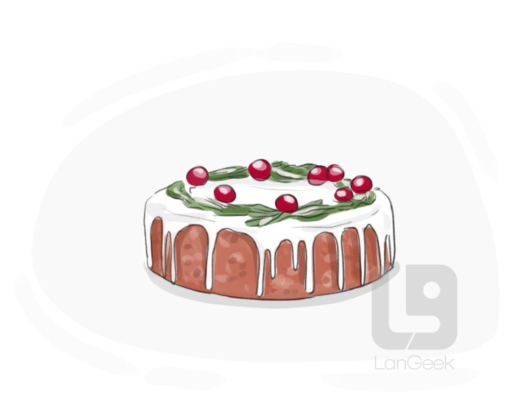 Christmas cake definition and meaning