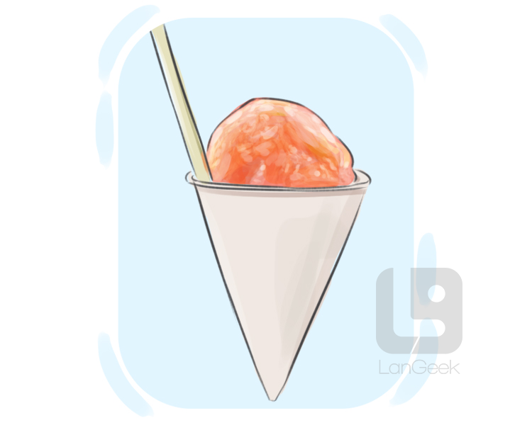 snow cone definition and meaning