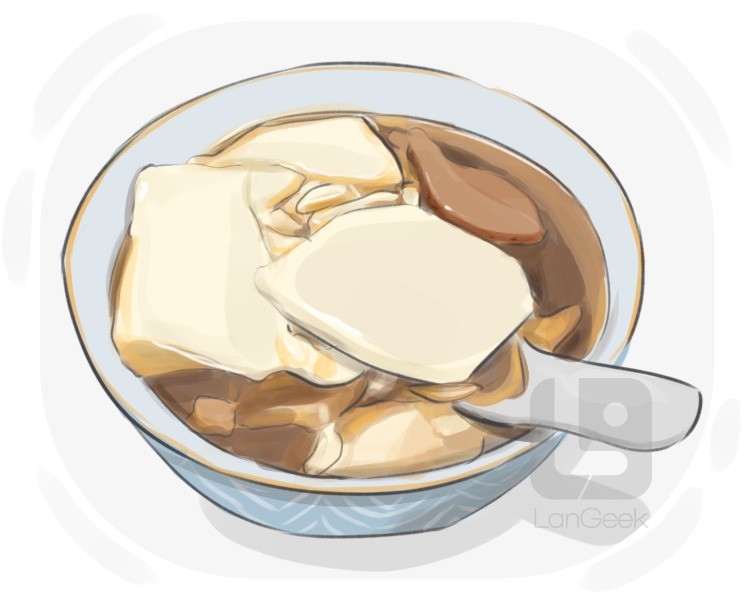 tofu pudding definition and meaning