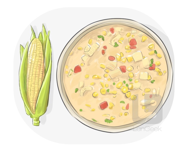 corn chowder definition and meaning