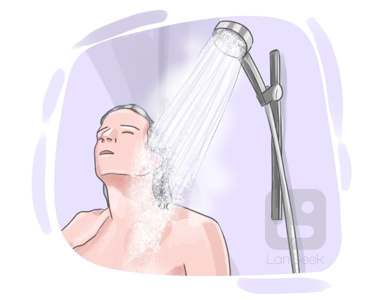 to [take] a shower definition and meaning