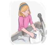 to [put] {one's} heart (and soul|) into {sth}